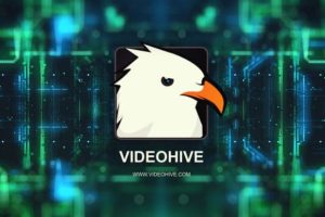 Videohive 4K 数字科技标志揭示+免版税音乐